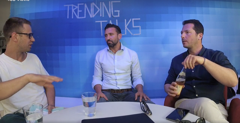 Bastian Kellhofer (Trending Topics), Hassen Kirmaci, (weXelerate) und Martin Giesswein (Talent Garden) im Gespräch. © Trending Topics