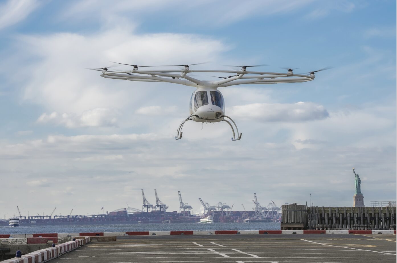 Volocopter bei einem Testflug in New York City. © Volocopter