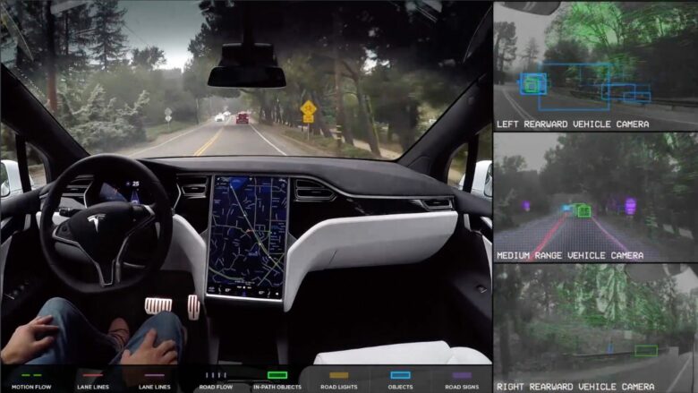 Jeder Tesla ist bereits standardmäßig mit der entsprechenden Hardware ausgestattet, die das aktuelle Autopilot-System unterstützt und zukünftiges autonomes Fahren ermöglichen soll. © Tesla