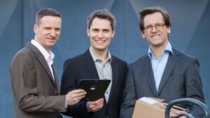 Drei Männer an der Spitze von TeDaLoS: Rudolf Stadler (CTO), Thomas Tritremmel (CEO) und Jan Röhl (CFO und R&D). © TeDaLoS