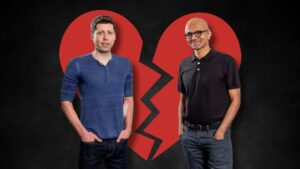 OPenAI CEO Sam Atman und Microsoft CEO Satya Nadella. © Microsoft / Canva Pro